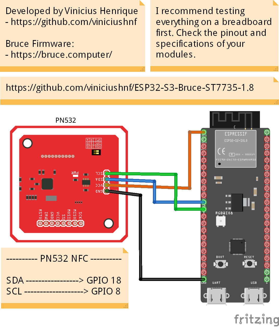 PN532 NFC module connections over dedicated I2C bus